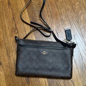 Coach Dark Brown Leather Crossbody Bag